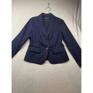 Talbots Canvas Blazer Jacket Womens Size 8 Lightweight Career Office Simple